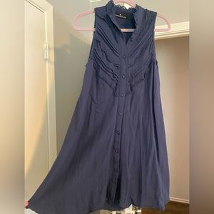 Tuckernuck Pomander Place button down dress navy xs